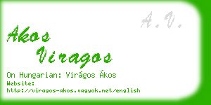 akos viragos business card