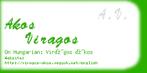 akos viragos business card